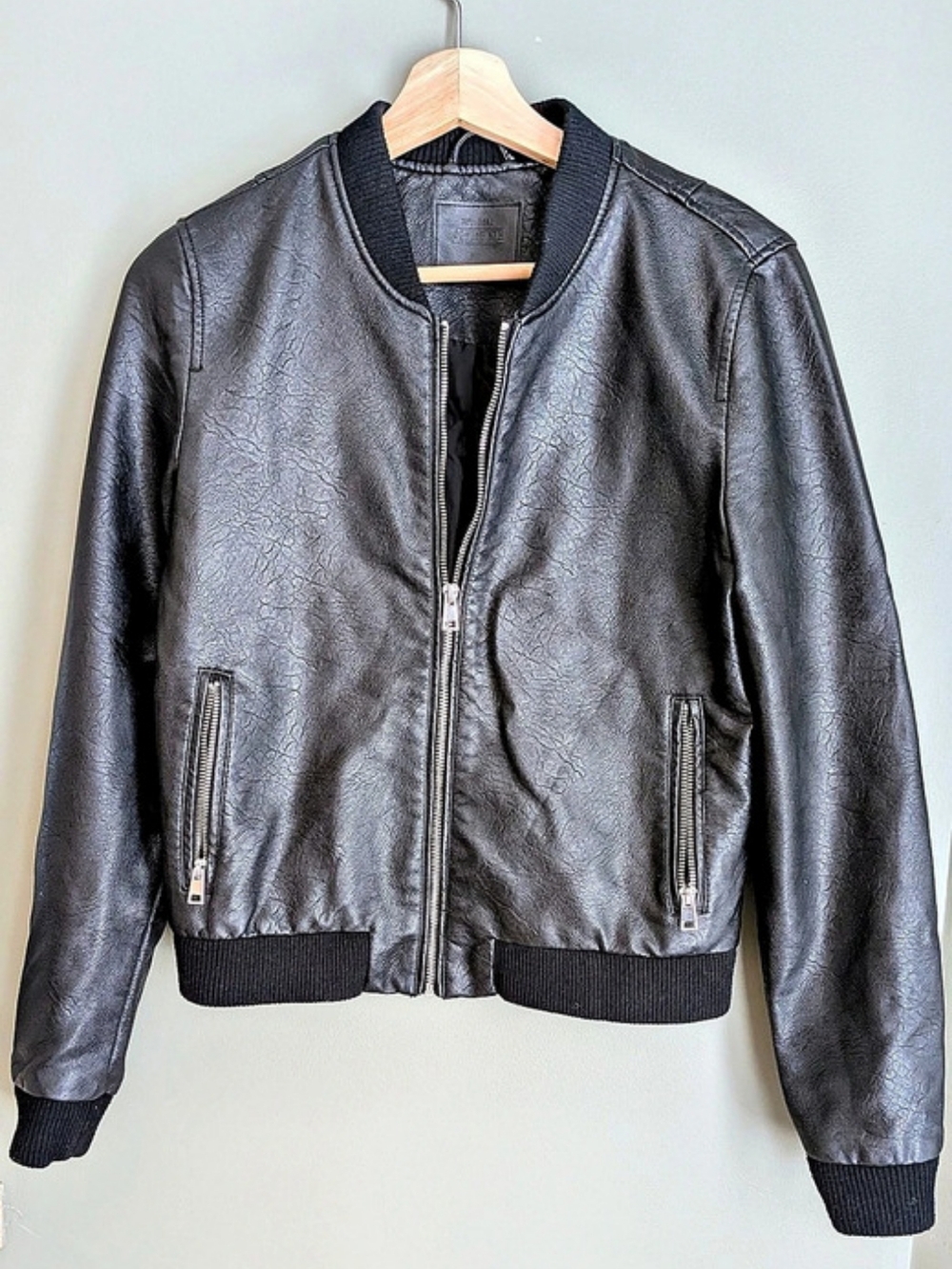 Women's Black Bomber Jacket Like New